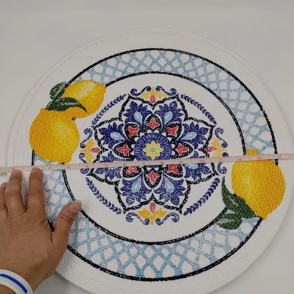 MODERN SOUTHERN HOME Lemon Medallion Placemats Set of 4